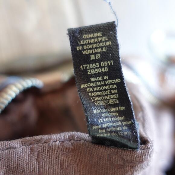 Vintage Fossil Handbag Leather Brown Patchwork Stitch Satchel Keyhole Boho 90s - Picture 14 of 15